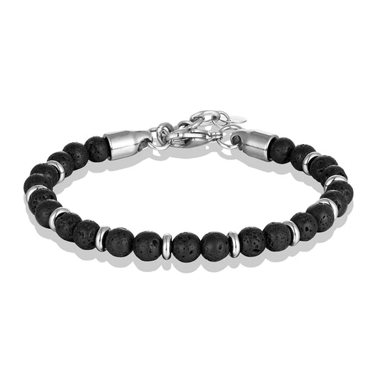 6mm Tiger Eye Beads Strand Bracelets Men Women Charm Stainless steel Chain Colorful Natural Stone Bracelet Male Jewelry Gift New