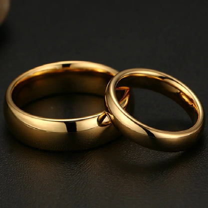 Fashion Luxury Golden Engagement Wedding Ring Couple Ring