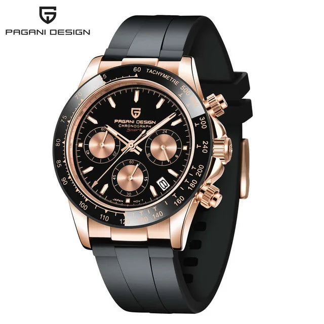 V2 PAGANI DESIGN Men's Quartz Watches  Chronograph Stainless Steel Waterproof Watch Men