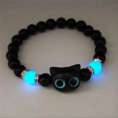 Matching Bracelets Couples Women Men Luminous Cute Cat Friendship Bracelete