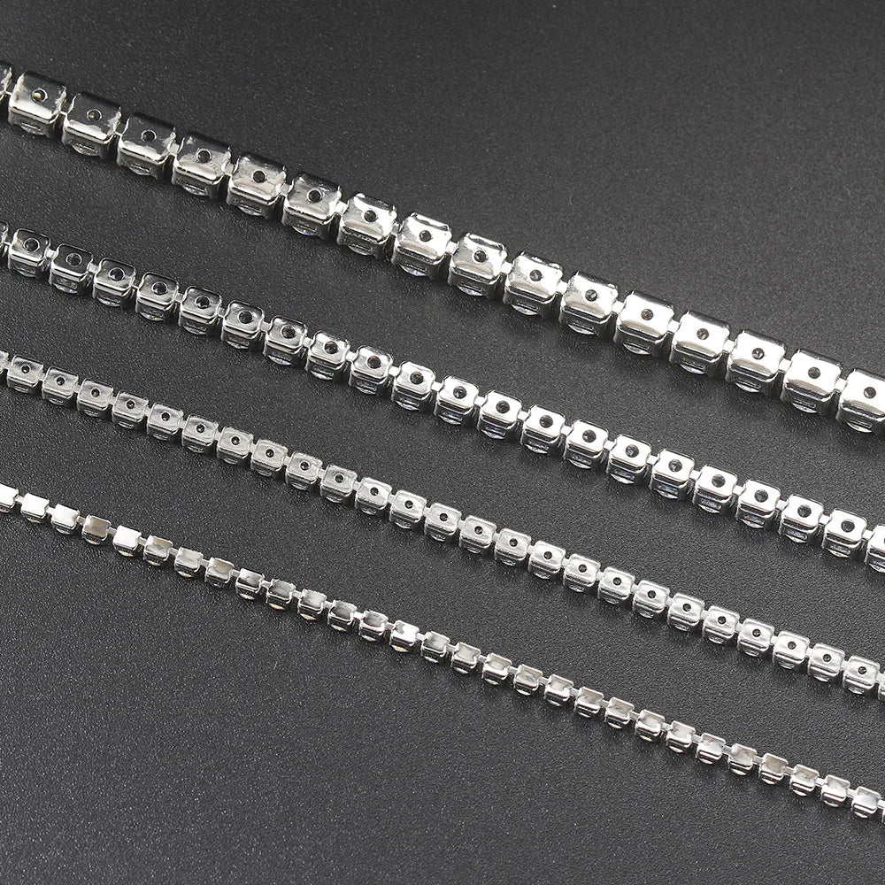 Silver Color 2.5/3/4/5mm Zircon Tennis Bracelet For Women Men