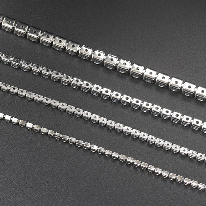 Silver Color 2.5/3/4/5mm Zircon Tennis Bracelet For Women Men