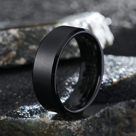 Stainless Steel Rings for Men, Colors: Black Golden Silvery Color,
