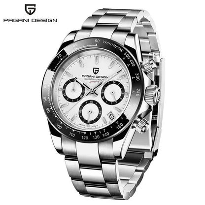 V2 PAGANI DESIGN Men's Quartz Watches  Chronograph Stainless Steel Waterproof Watch Men
