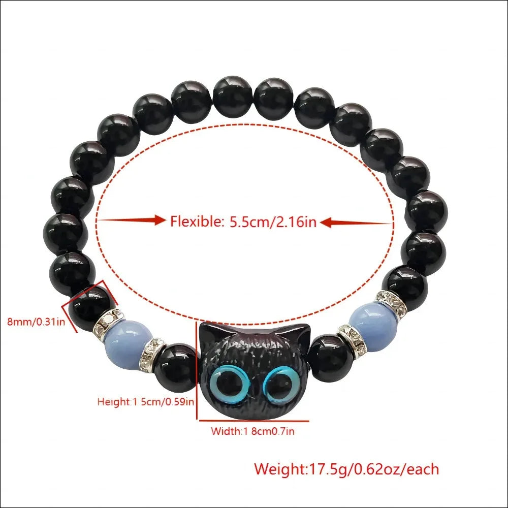Matching Bracelets Couples Women Men Luminous Cute Cat Friendship Bracelete