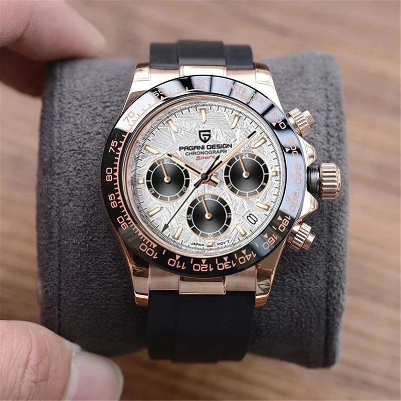 V2 PAGANI DESIGN Men's Quartz Watches  Chronograph Stainless Steel Waterproof Watch Men