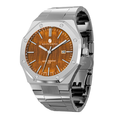 SAPPHERO Men's Luxury Business Stainless Steel Watch For Men Sport Excellence Waterproof Wristwatch Tough Men Gift Clock