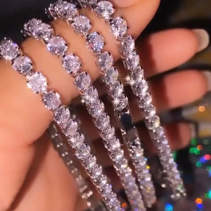 Silver Color 2.5/3/4/5mm Zircon Tennis Bracelet For Women Men