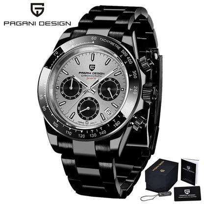 V2 PAGANI DESIGN Men's Quartz Watches  Chronograph Stainless Steel Waterproof Watch Men