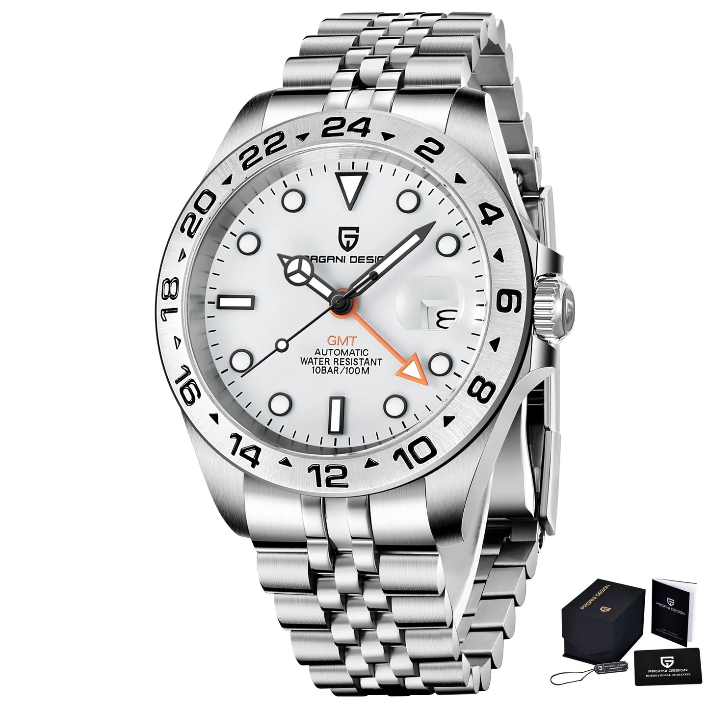 2024 PAGANI Design New Men's Automatic Mechanical Watches GMT Watch 42mm Sapphire Stainless Steel Waterproof Watch Reloj Hombre