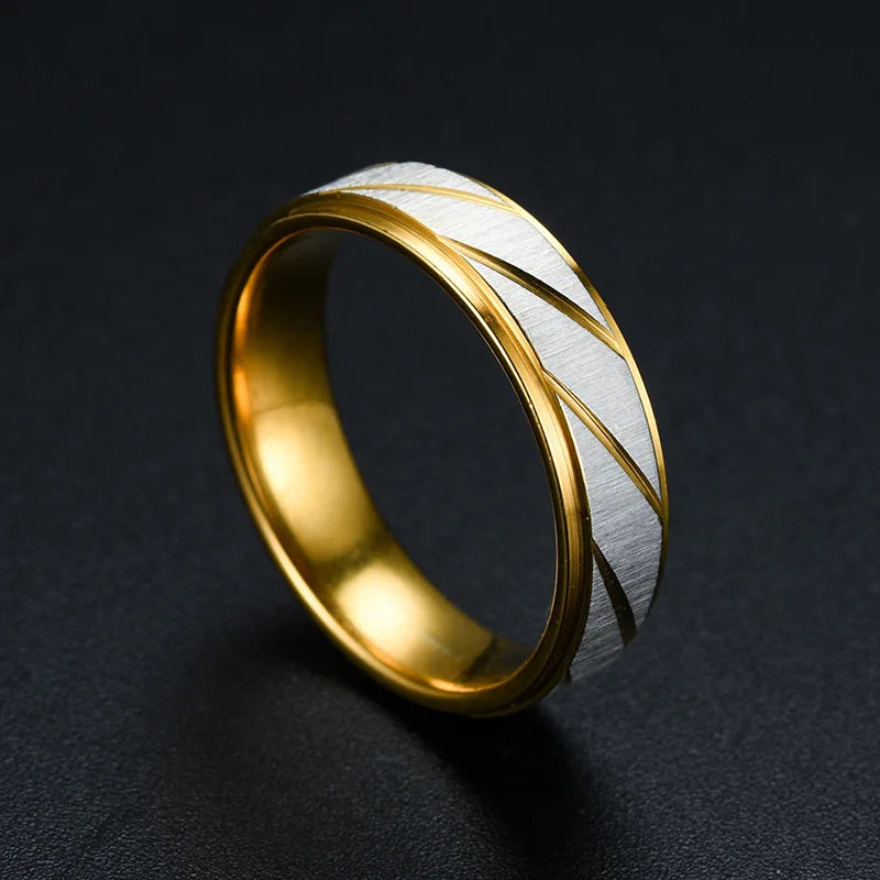 Unique Wave Pattern Couple Rings For Men Women