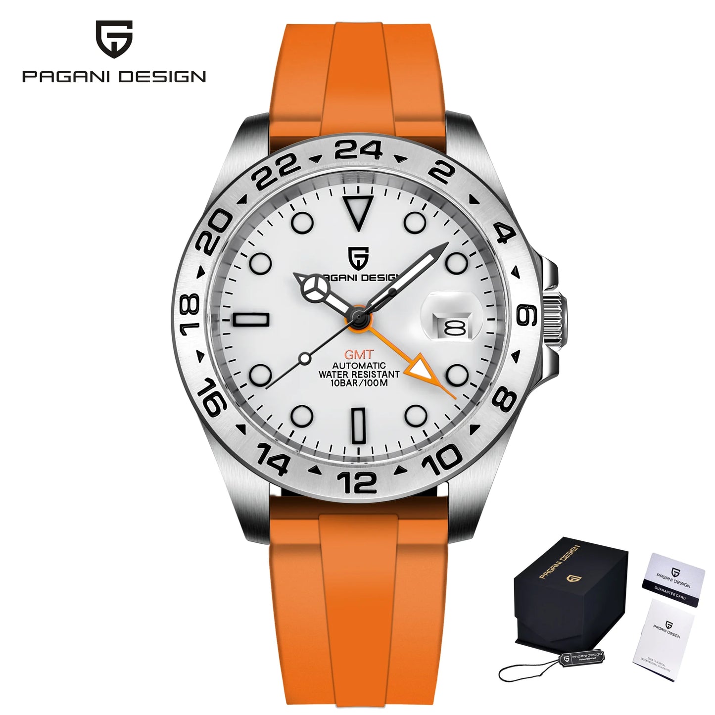 2024 PAGANI Design New Men's Automatic Mechanical Watches GMT Watch 42mm Sapphire Stainless Steel Waterproof Watch Reloj Hombre