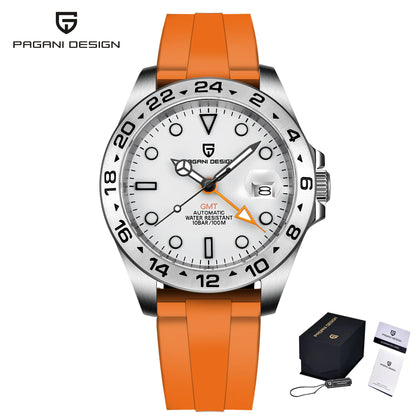 2024 PAGANI Design New Men's Automatic Mechanical Watches GMT Watch 42mm Sapphire Stainless Steel Waterproof Watch Reloj Hombre