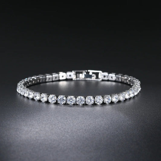 Silver Color 2.5/3/4/5mm Zircon Tennis Bracelet For Women Men