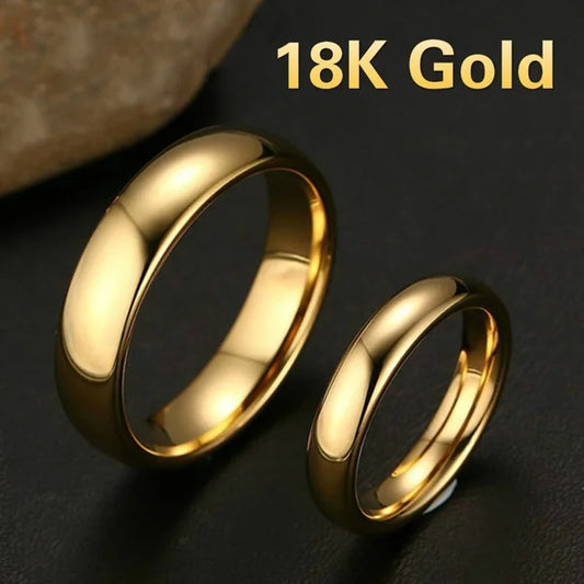 Fashion Luxury Golden Engagement Wedding Ring Couple Ring