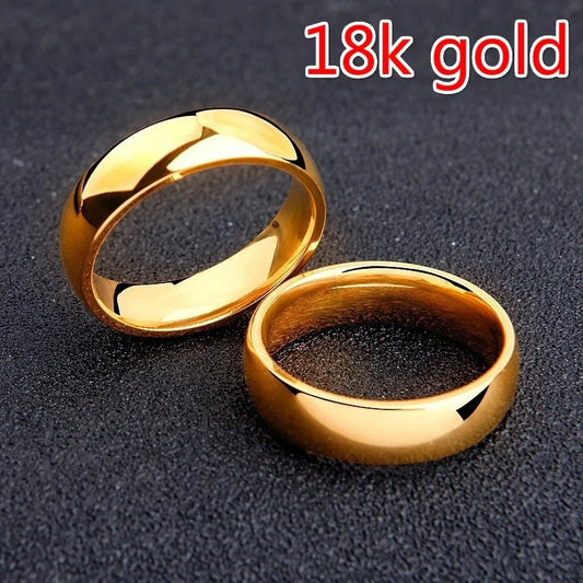 Fashion Luxury Golden Engagement Wedding Ring Couple Ring