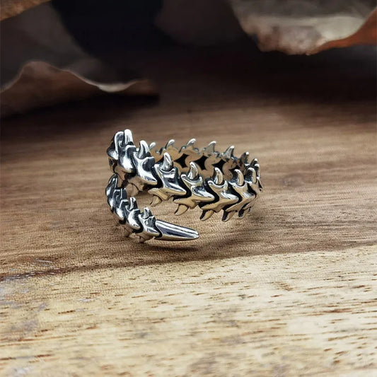 Vintage Gothic Keel Spine Rings For Women Men