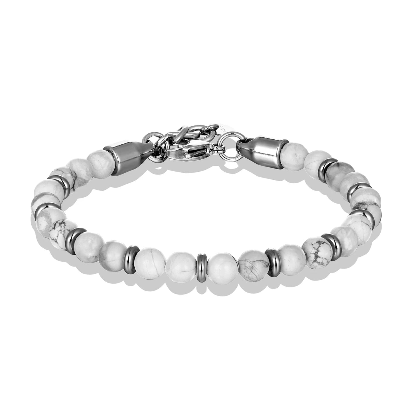 6mm Tiger Eye Beads Strand Bracelets Men Women Charm Stainless steel Chain Colorful Natural Stone Bracelet Male Jewelry Gift New