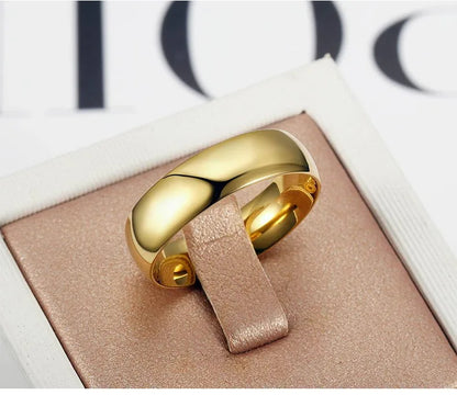 Fashion Luxury Golden Engagement Wedding Ring Couple Ring