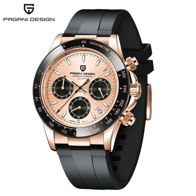 V2 PAGANI DESIGN Men's Quartz Watches  Chronograph Stainless Steel Waterproof Watch Men