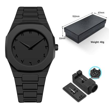 SHUAIKE  1142-4 Business Men's Watch Men's Quartz Watch Classic Fashion Round Watch Art Arabic Digital New Watch Men's Clock