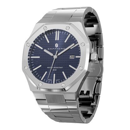 SAPPHERO Men's Luxury Business Stainless Steel Watch For Men Sport Excellence Waterproof Wristwatch Tough Men Gift Clock