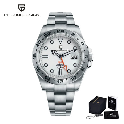 2024 PAGANI Design New Men's Automatic Mechanical Watches GMT Watch 42mm Sapphire Stainless Steel Waterproof Watch Reloj Hombre