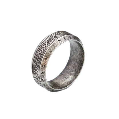 Fashion Vintage Simple Viking Rune Ring for Men Women