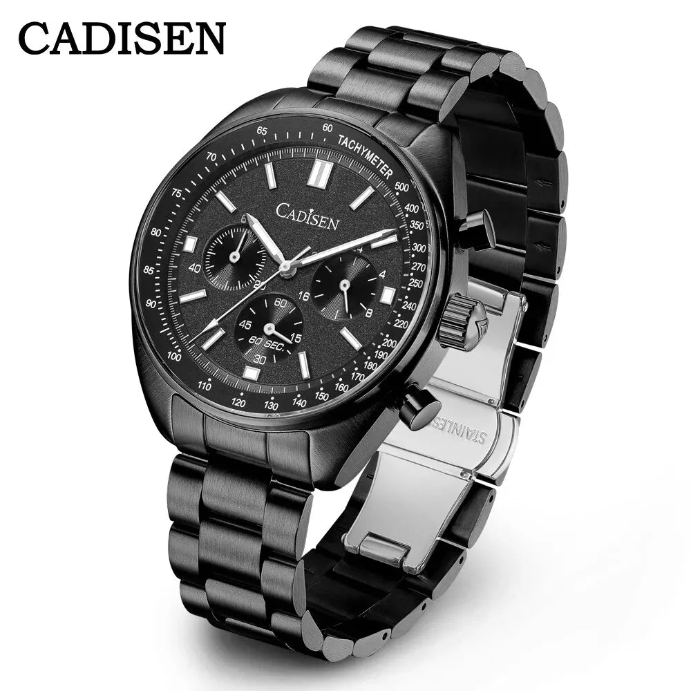 CADISEN 2024 New Men Watches Quartz Business Watches Japan VD53 Mens Clock Top Brand Luxury Watch Men Chronograph Watch for Men
