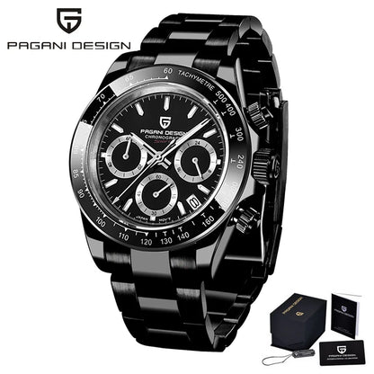 V2 PAGANI DESIGN Men's Quartz Watches  Chronograph Stainless Steel Waterproof Watch Men