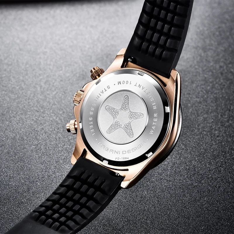 V2 PAGANI DESIGN Men's Quartz Watches  Chronograph Stainless Steel Waterproof Watch Men